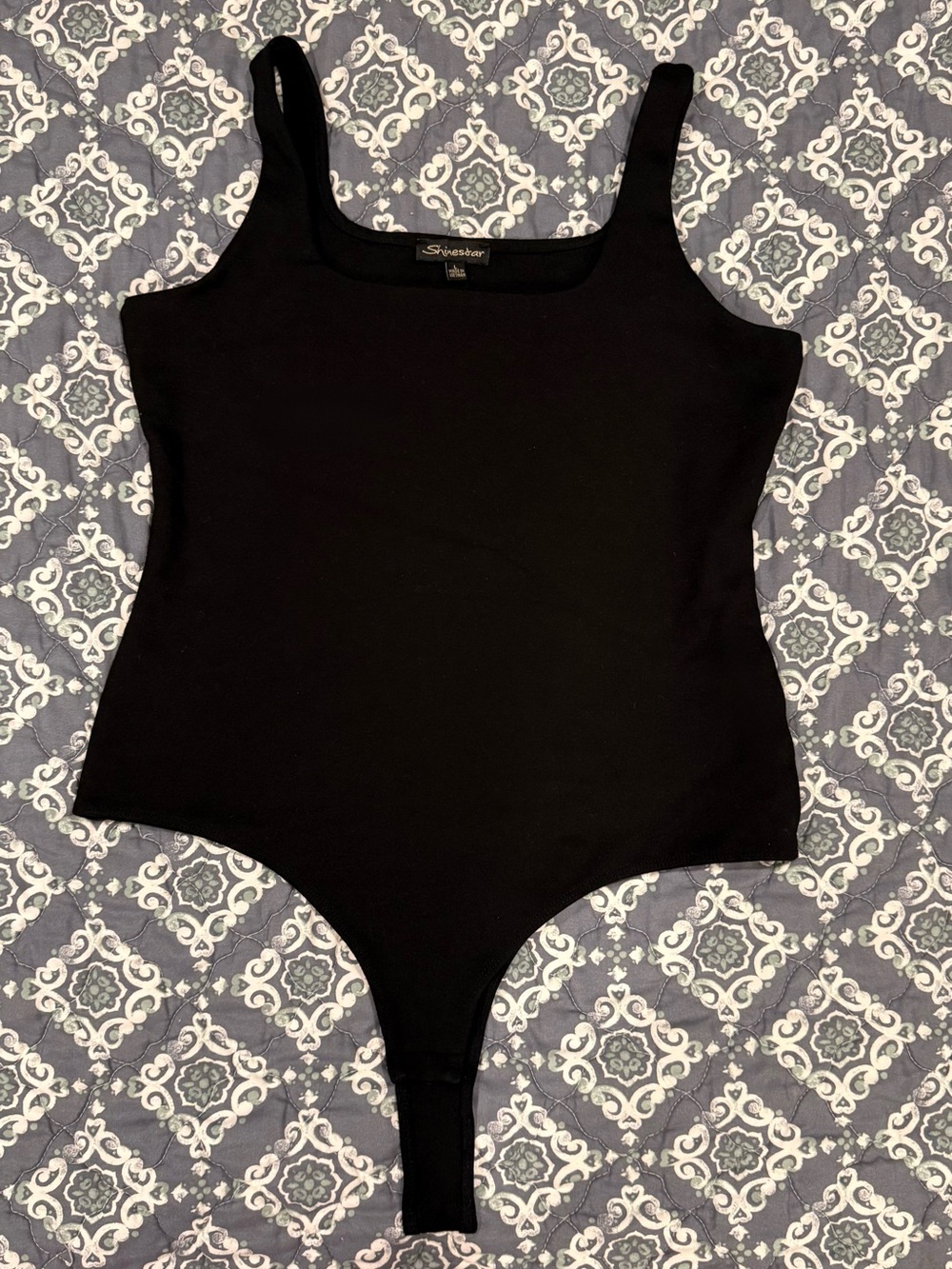 Shinestar Black One-Piece Bodysuit